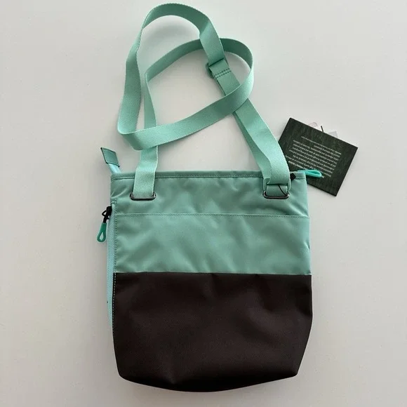 Sherpani Bag RFID Travel Crossbody Seagreen Nylon Clolorblock Sadie Vegan - Picture 2 of 10